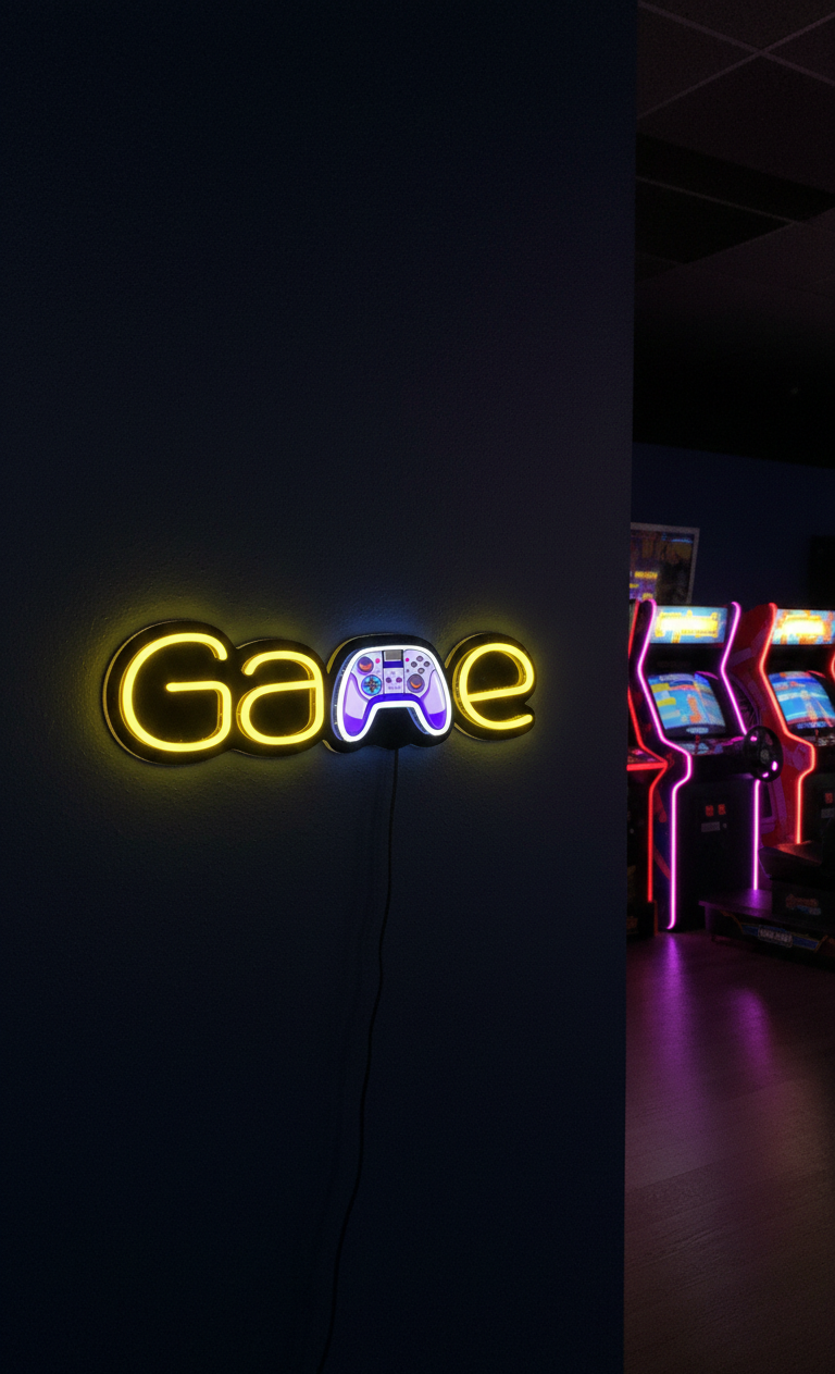 UV Baskılı Game Neon Lamba | ByLamp