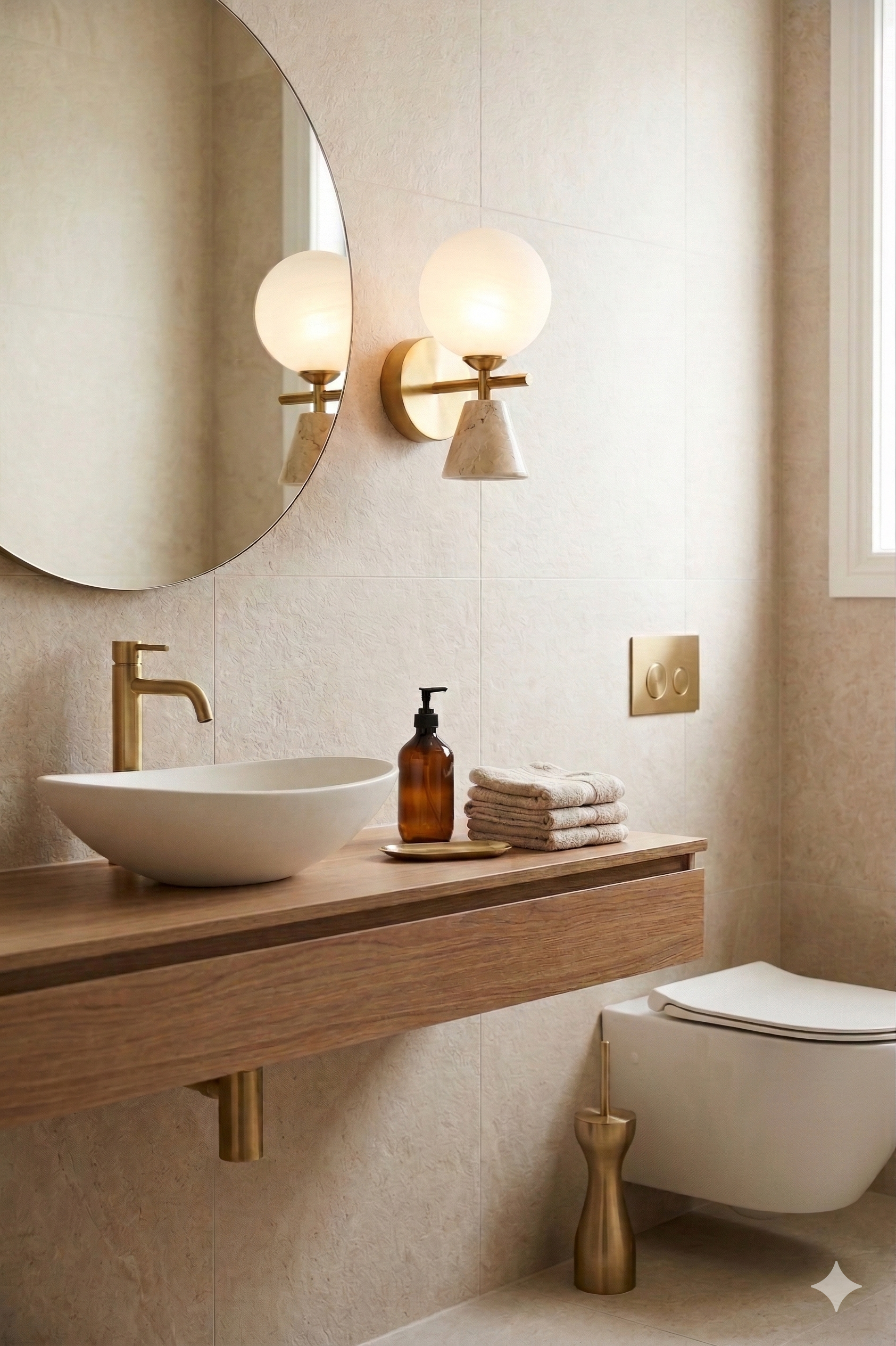 Caldera Traverten Opal Camlı aplik