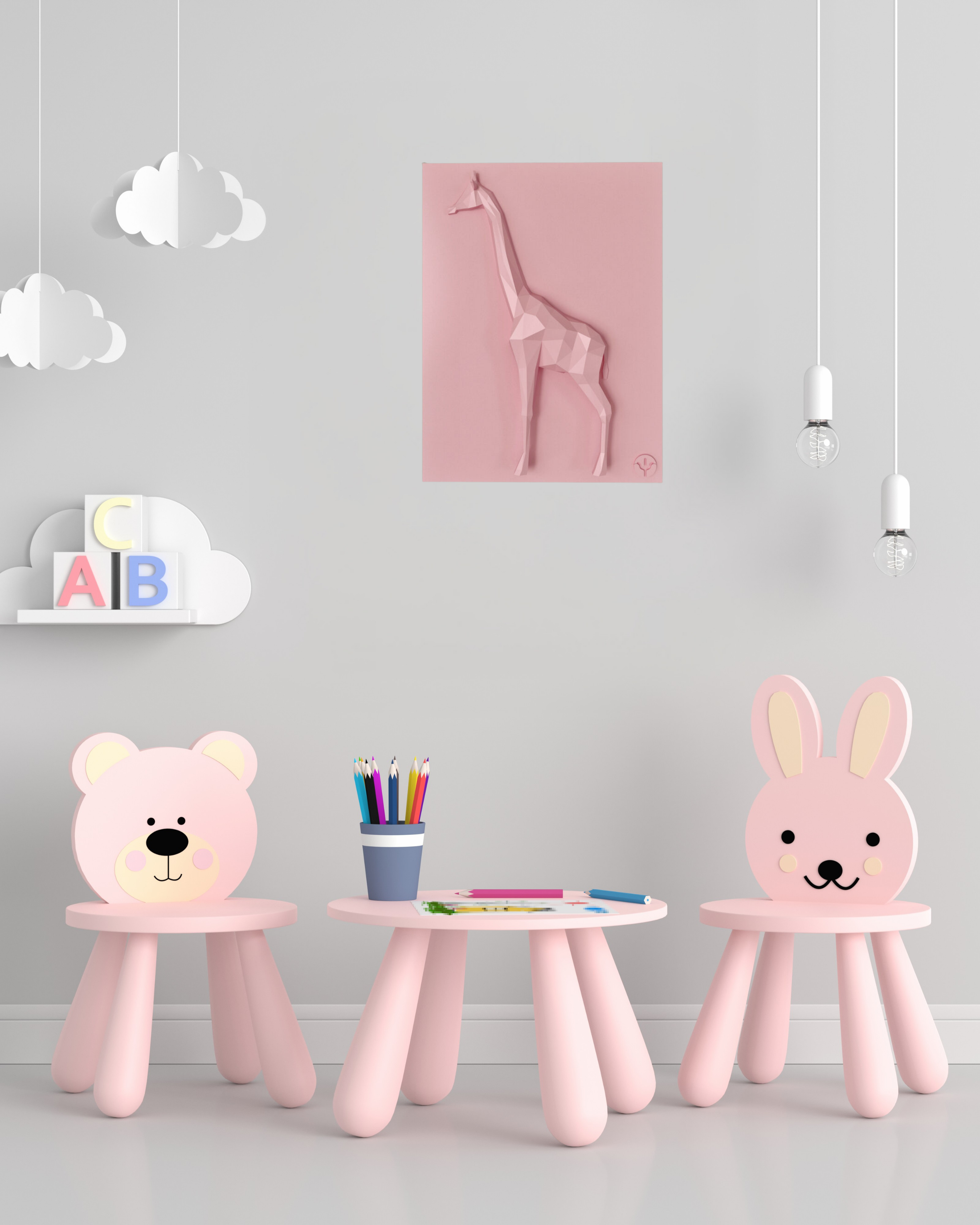 Dekoratif Zürafa Duvar Panosu | ByLamp