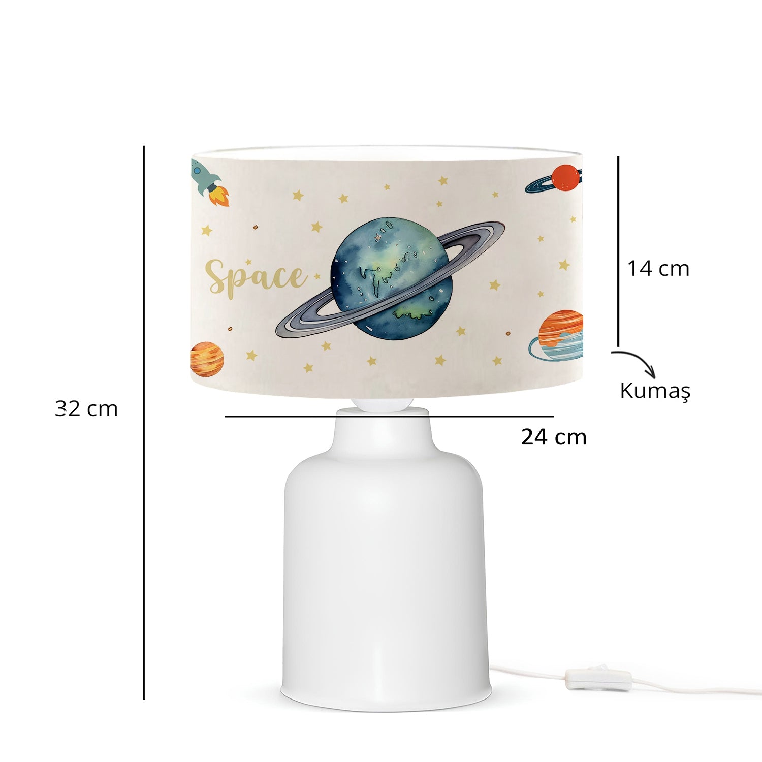 Kids Space Space Themed Children's Room Lampshade | ByLamp