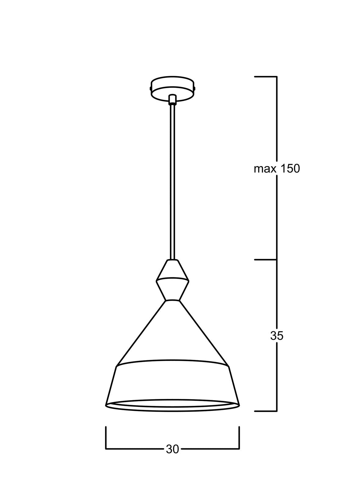Oba Konik Bordo Modern Sarkıt Aydınlatma | ByLamp