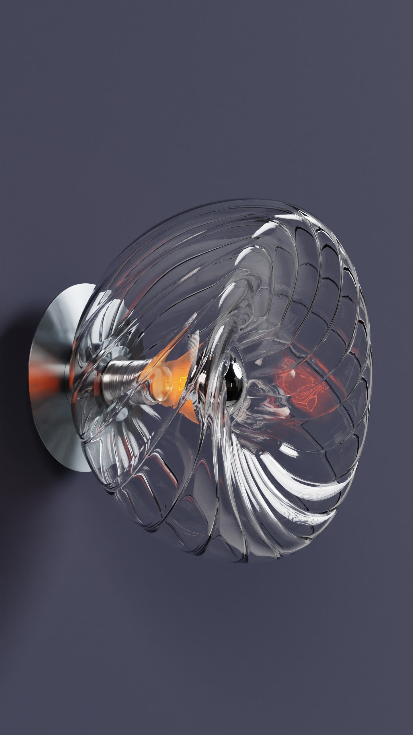 Dönence Şeffaf Cam Aplik Duvar Aydınlatma | ByLamp