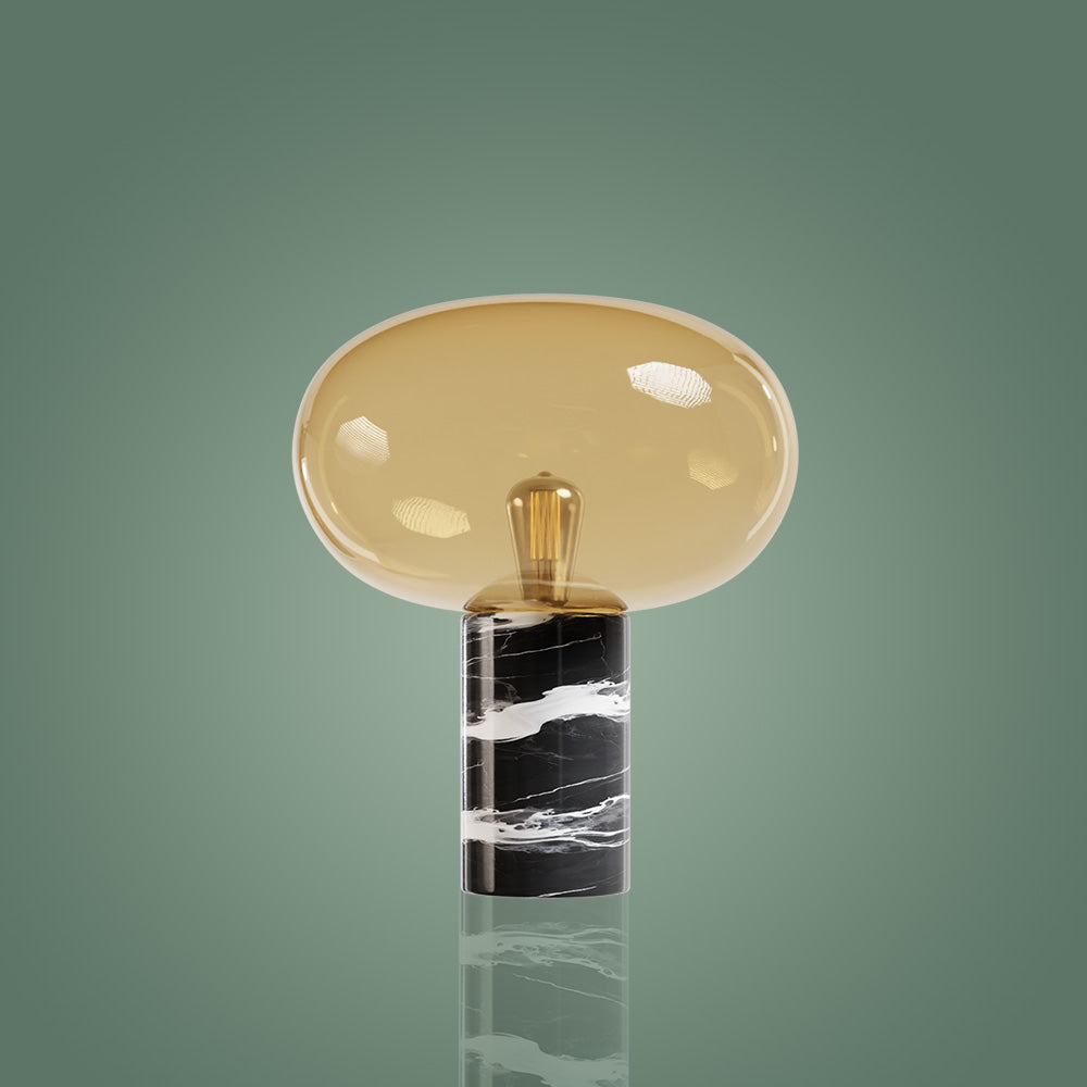 Otto Siyah Mermer Cam Masa Lambası Aydınlatma | ByLamp