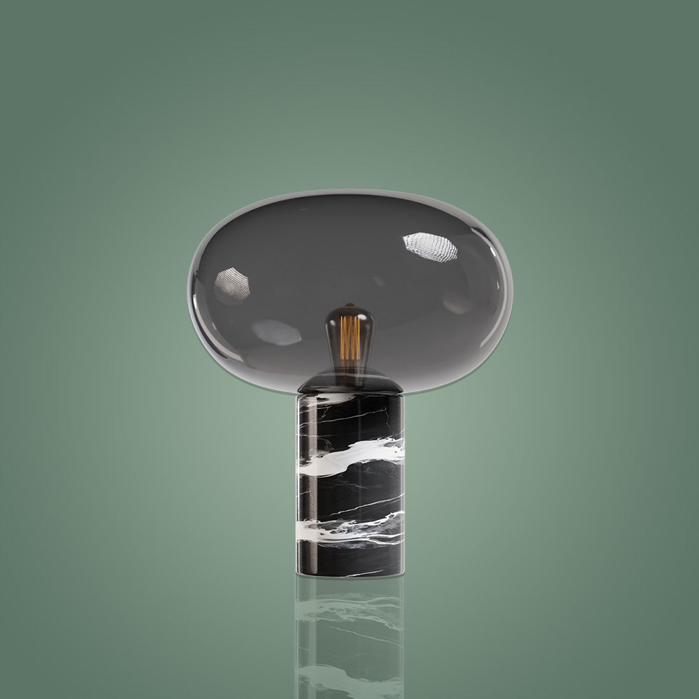 Otto Siyah Mermer Cam Masa Lambası Aydınlatma | ByLamp