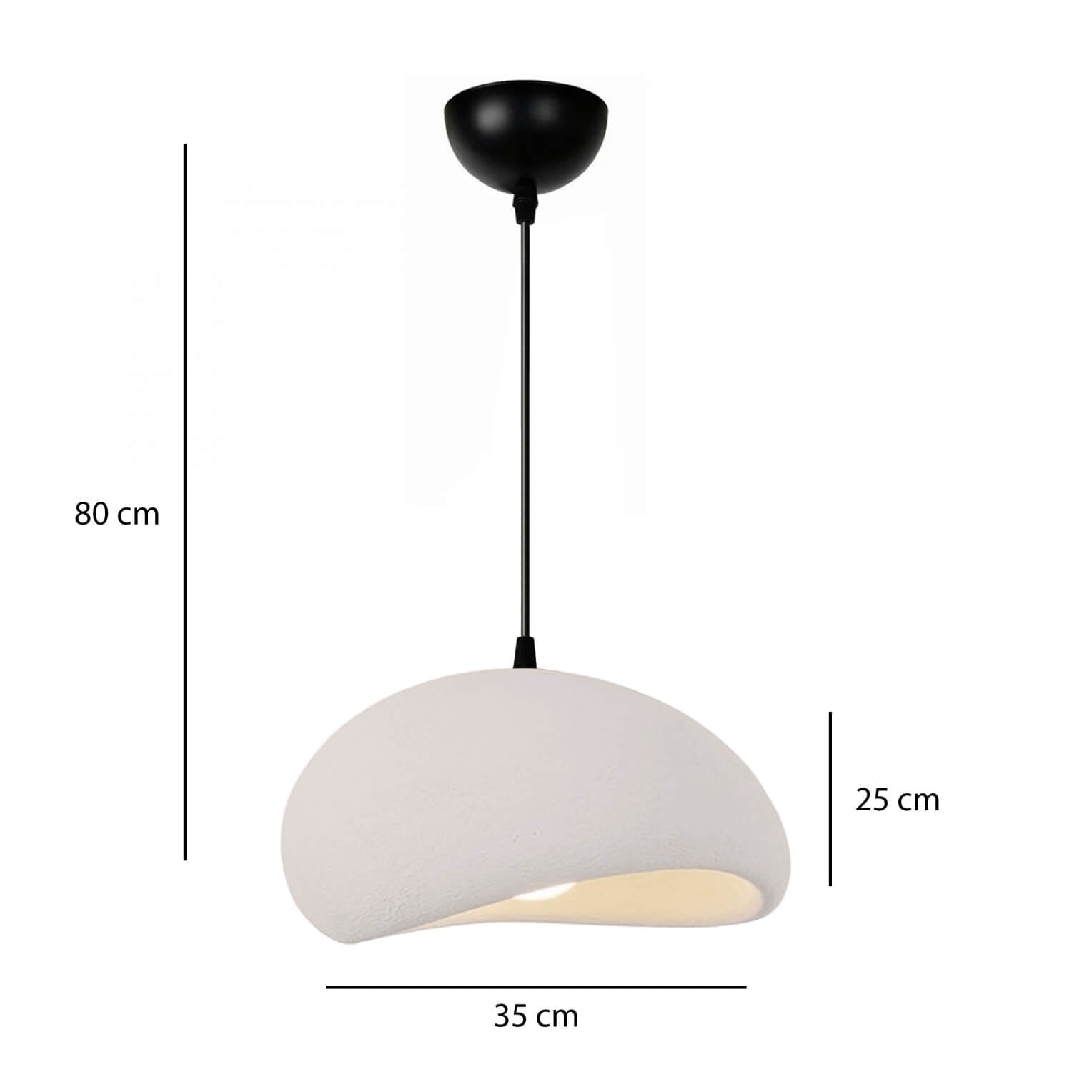 Stone İskandinav Tarz Dokulu Avize Krem Sarkıt Aydınlatma | ByLamp