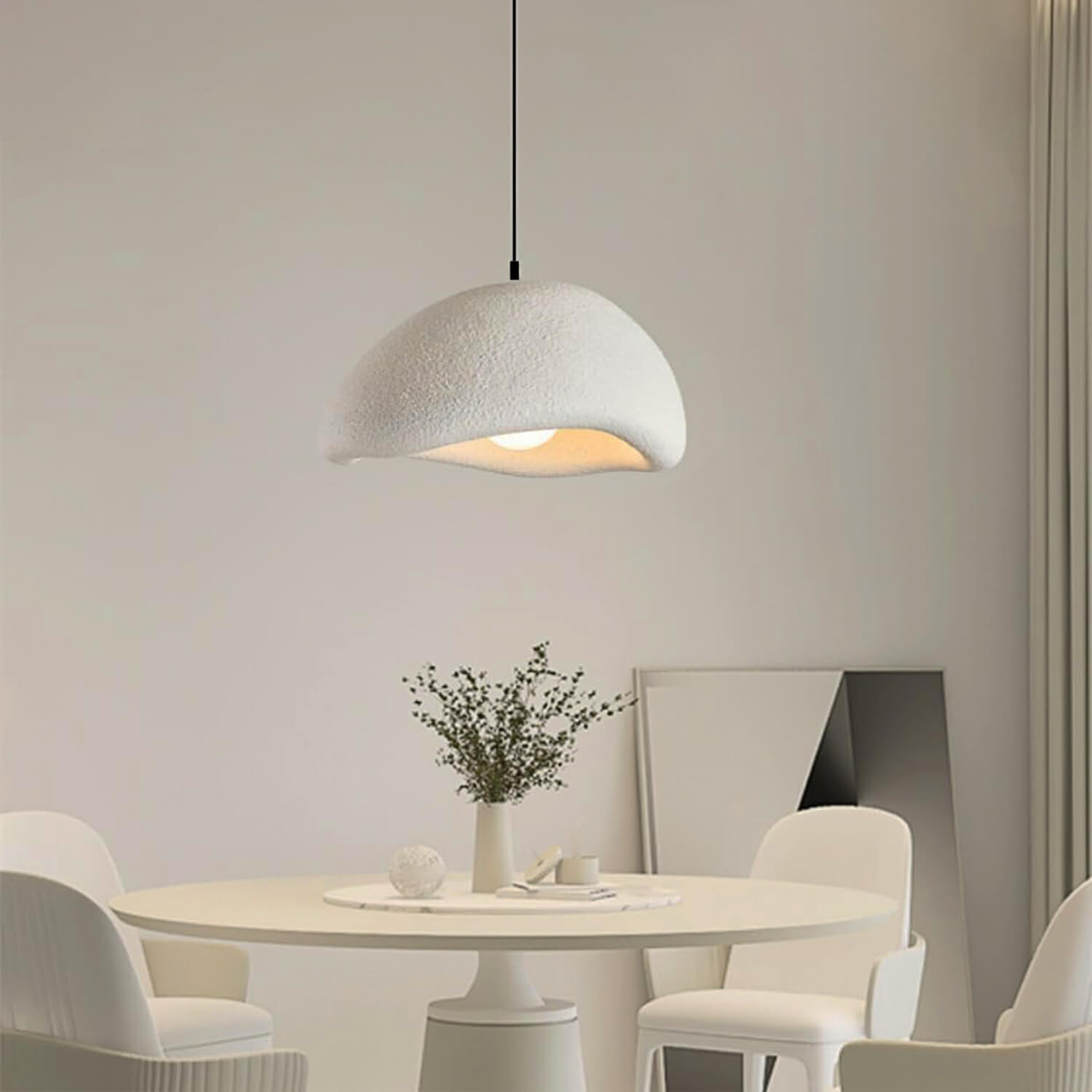 Stone İskandinav Tarz Dokulu Avize Krem Sarkıt Aydınlatma | ByLamp