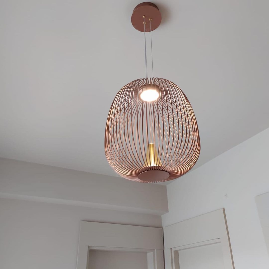 Telibol Elma Siyah Tel Sarkıt Aydınlatma | ByLamp