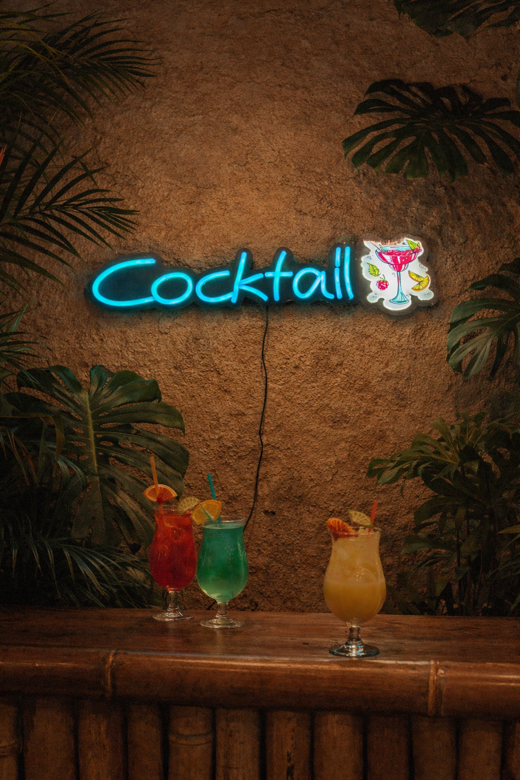 UV Baskılı Cocktail Neon Lamba | ByLamp