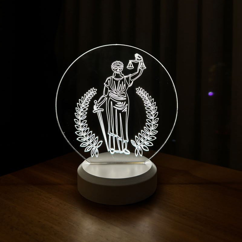 Justice Scales LED Lamp