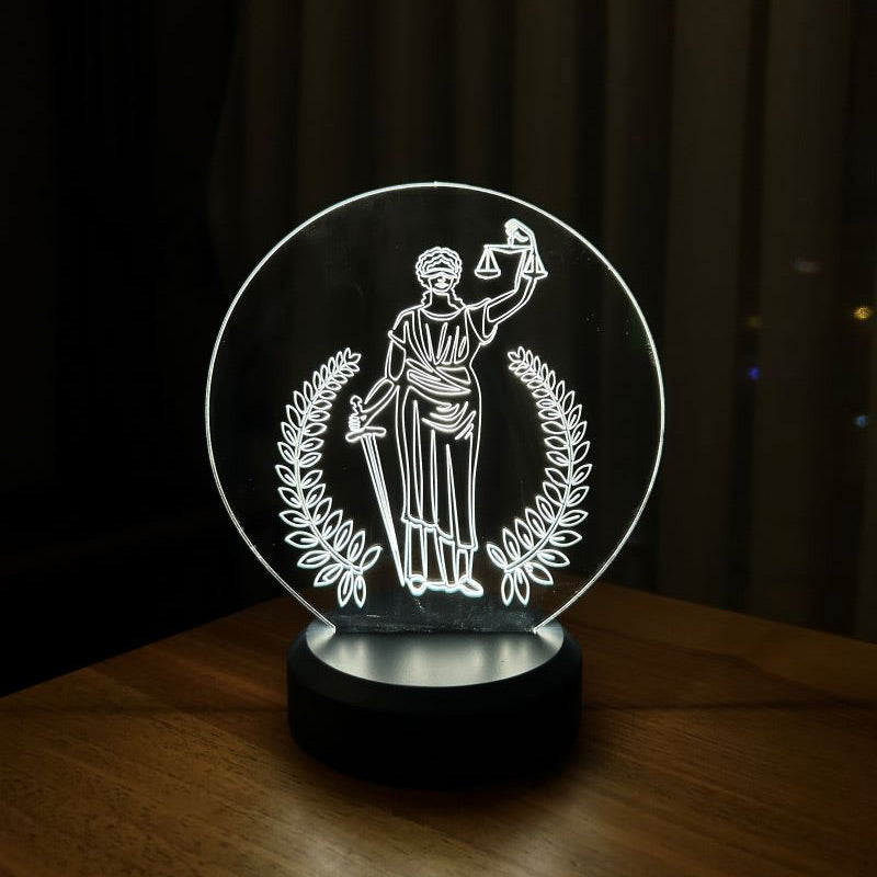 Justice Scales LED Lamp