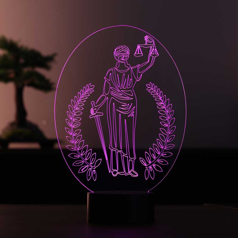 Justice Scales LED Lamp