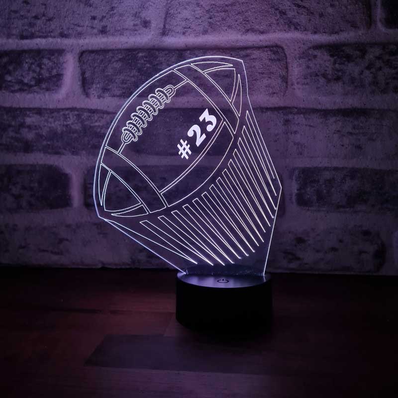 3D American soccer ball table lamp