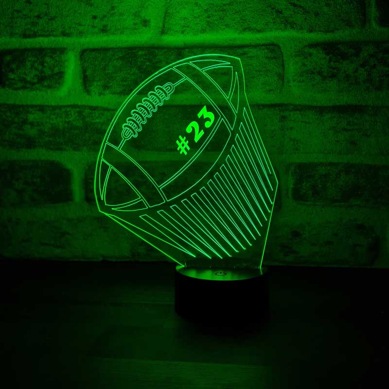 3D American soccer ball table lamp