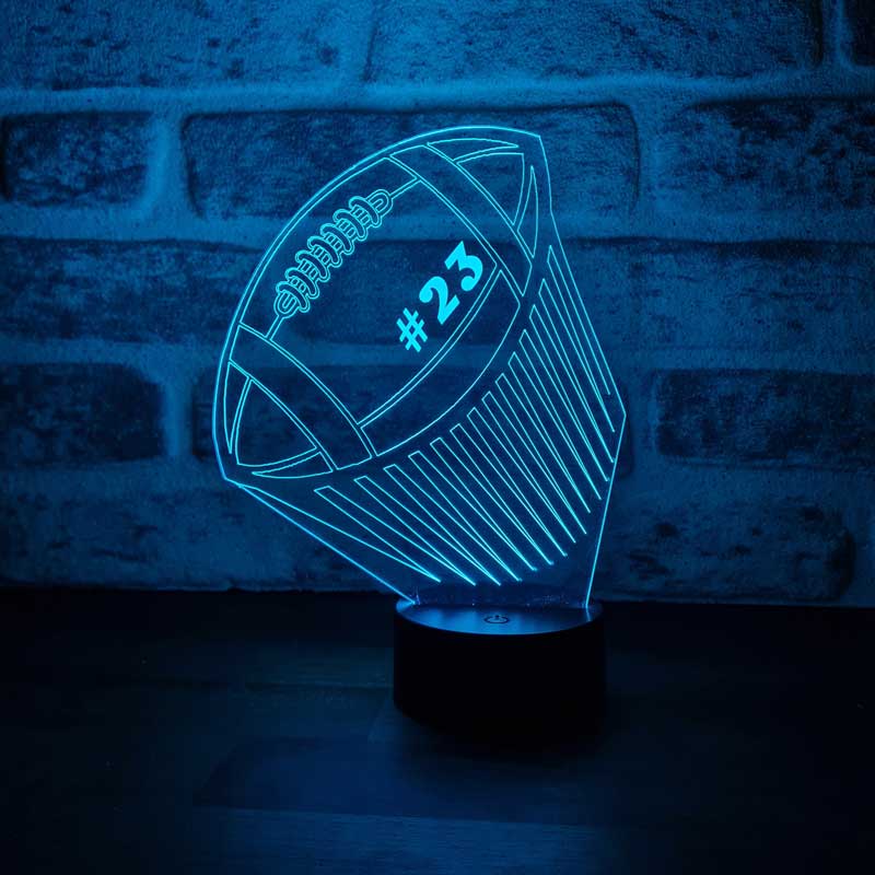 3D American soccer ball table lamp