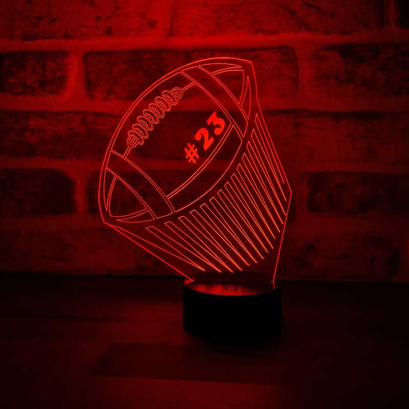 3D American soccer ball table lamp