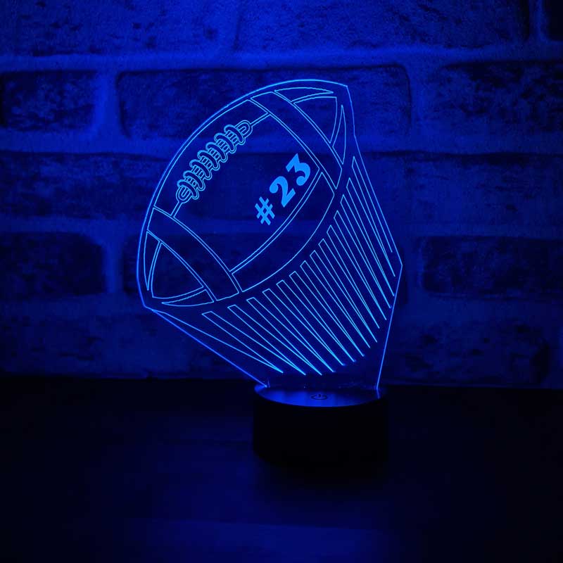 3D American soccer ball table lamp