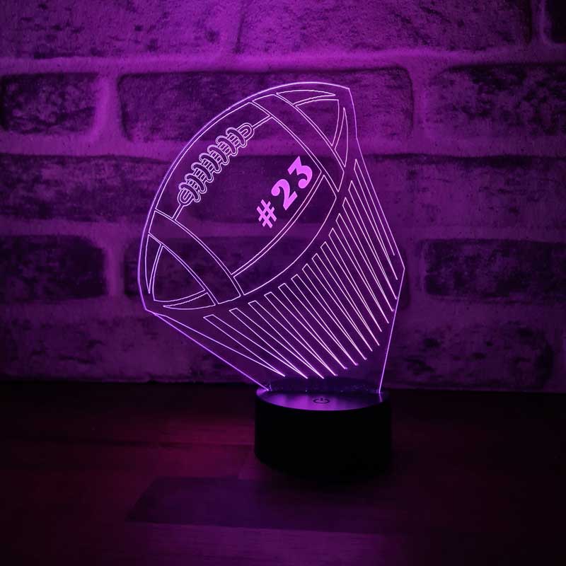 3D American soccer ball table lamp