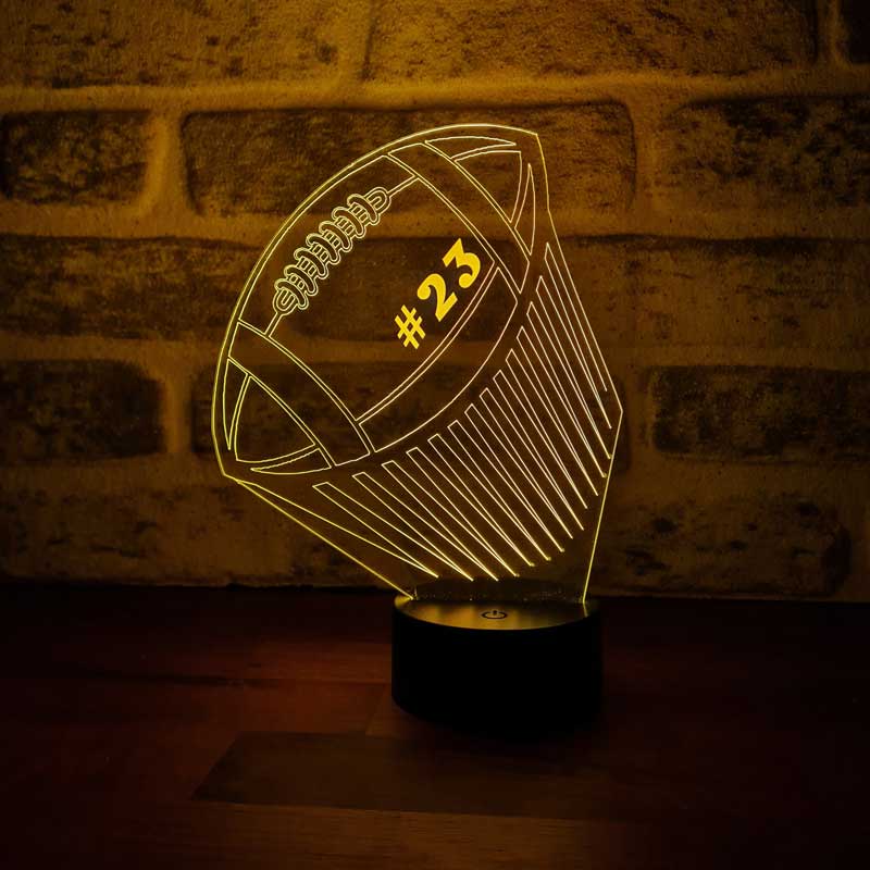 3D American soccer ball table lamp