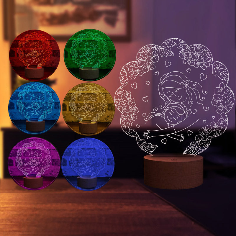 Mother and Daughter Figured Decorative Gift Led Table Lamp | BYLAMP