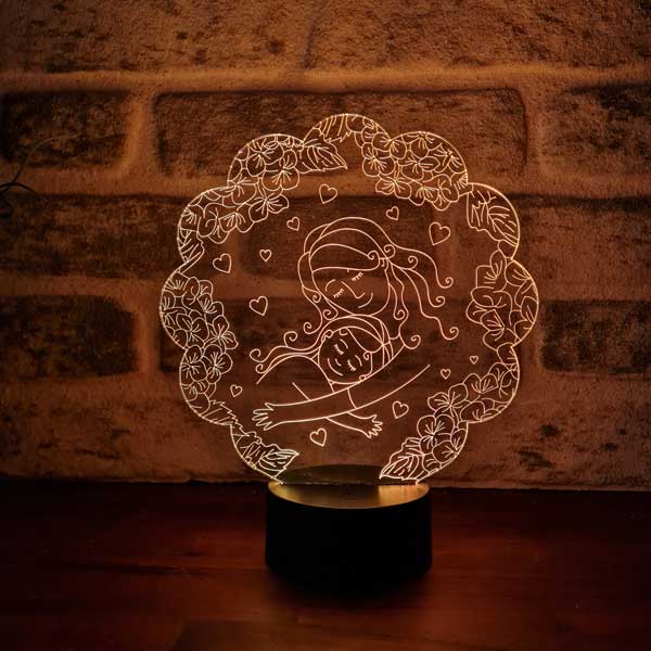 Mother and Daughter Figured Decorative Gift Led Table Lamp | BYLAMP