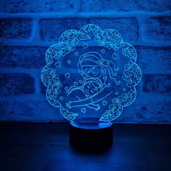 Mother and Daughter Figured Decorative Gift Led Table Lamp | BYLAMP