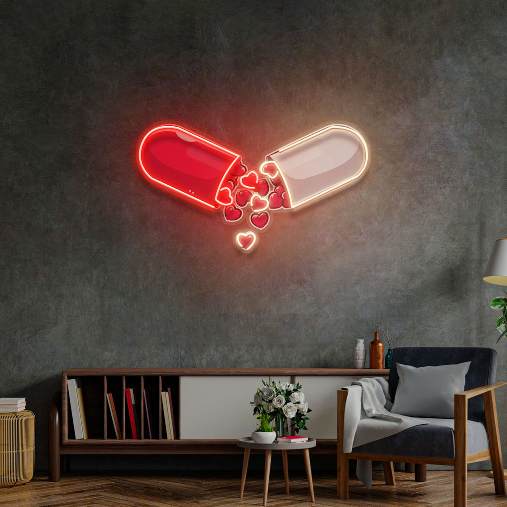 Neon Sign Love Capsule Figured Led Gift
