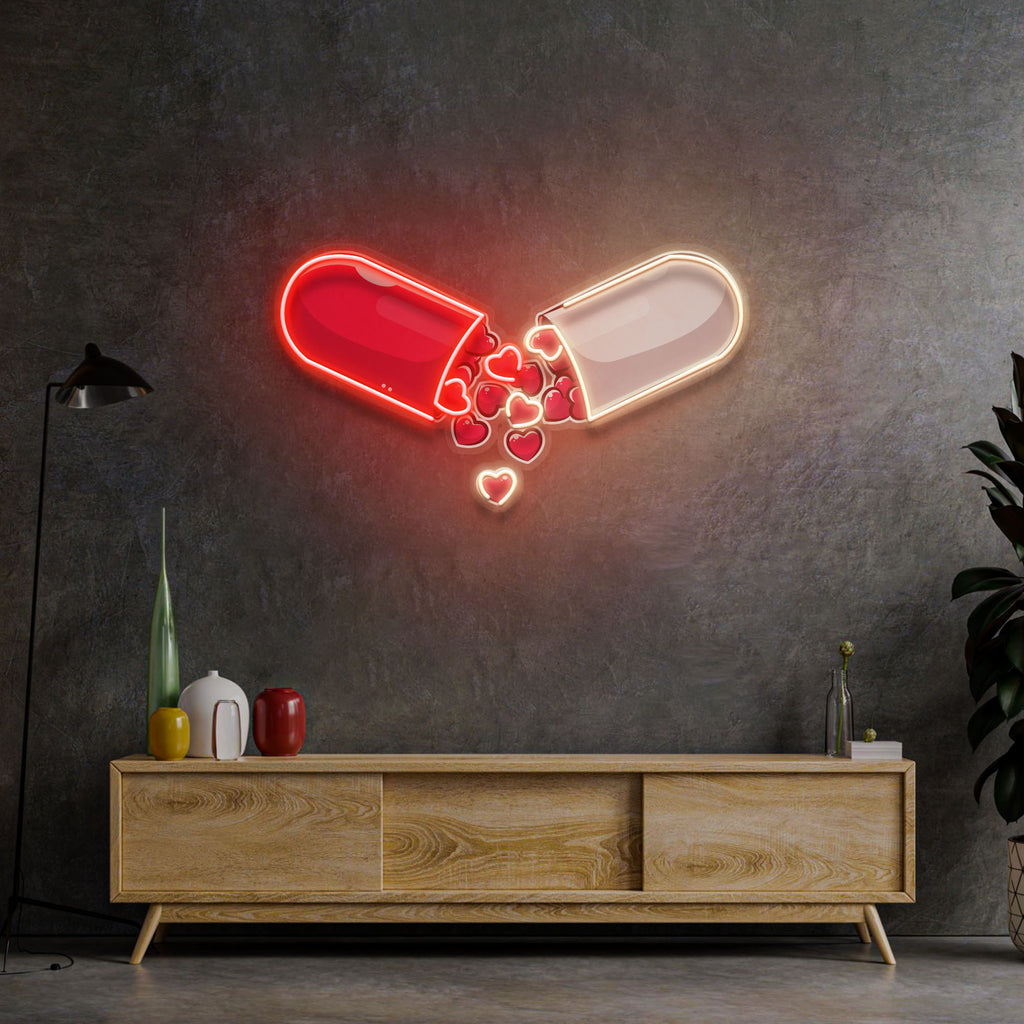 Neon Sign Love Capsule Figured Led Gift