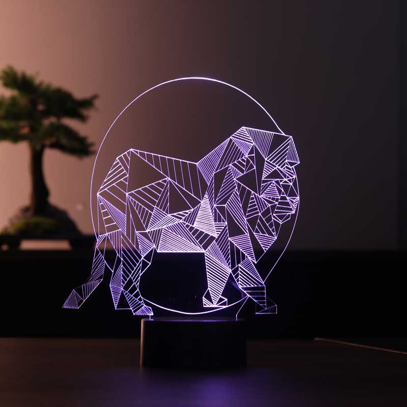3D Lion Led Table Lamp