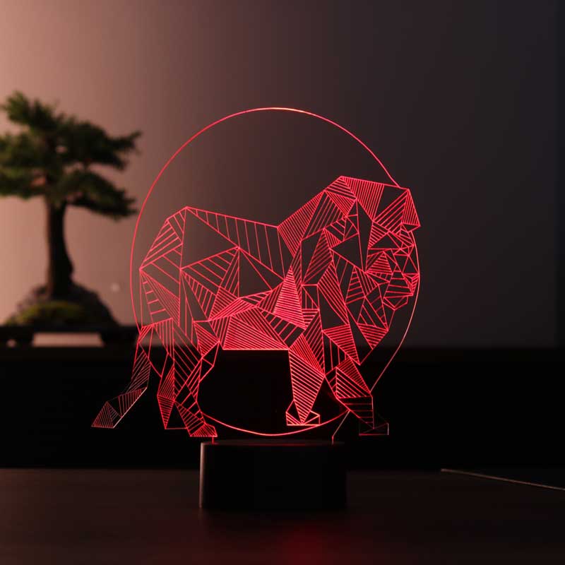 3D Lion Led Table Lamp