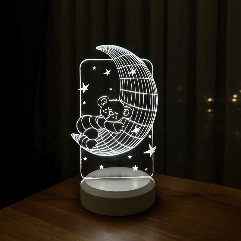 3D Moon Grandfather Led Table Lamp