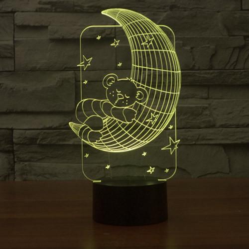 3D Moon Grandfather Led Table Lamp