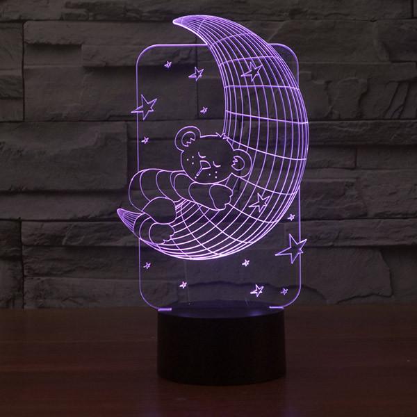 3D Moon Grandfather Led Table Lamp