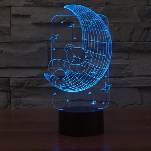 3D Moon Grandfather Led Table Lamp
