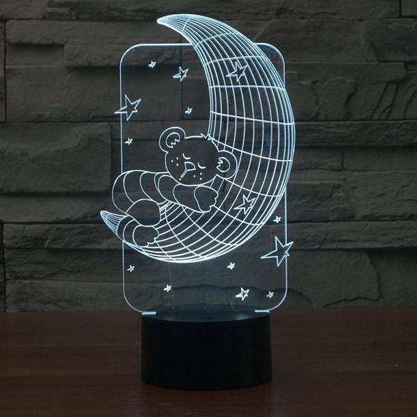 3D Moon Grandfather Led Table Lamp