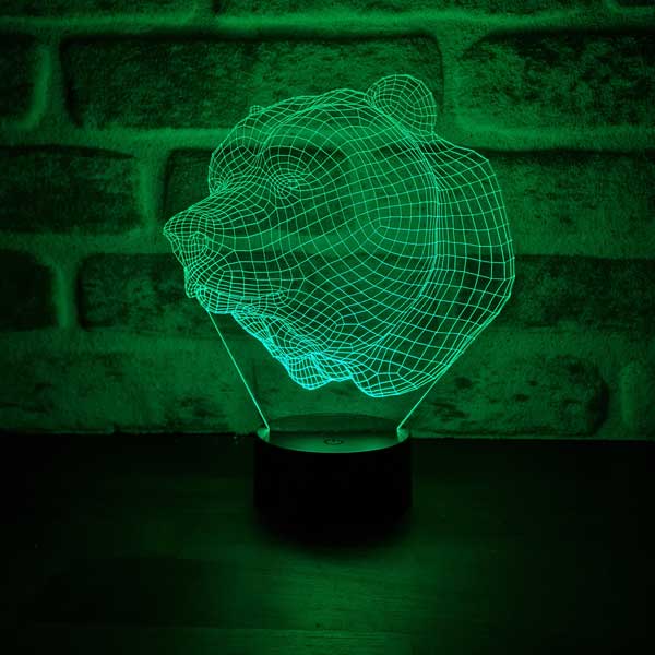 Ayı Büstü Figürlü Dekoratif Hediye Led Masa Lambası | BYLAMP