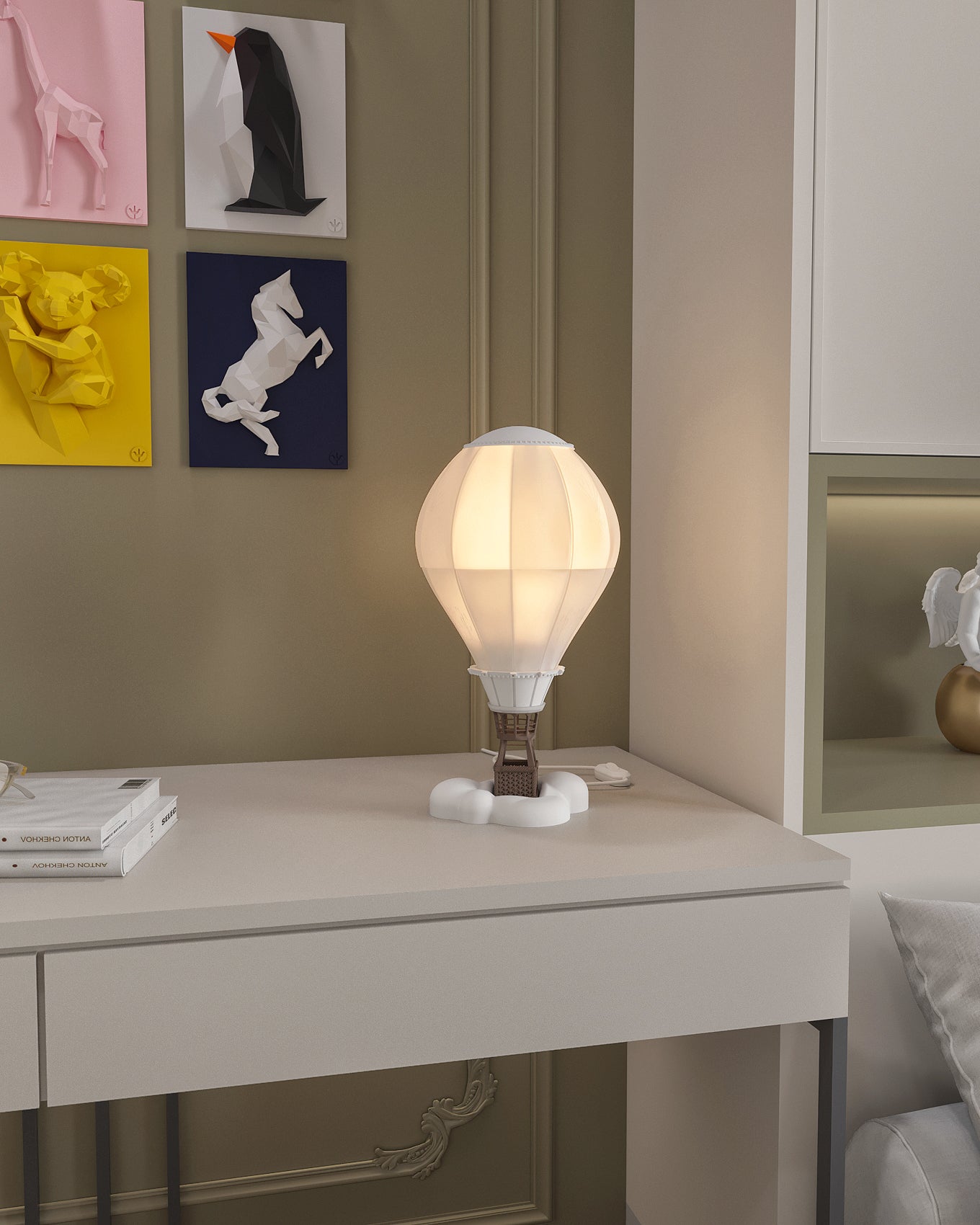 Klasik Desenli Balon Figürlü Masa Lambası | ByLamp