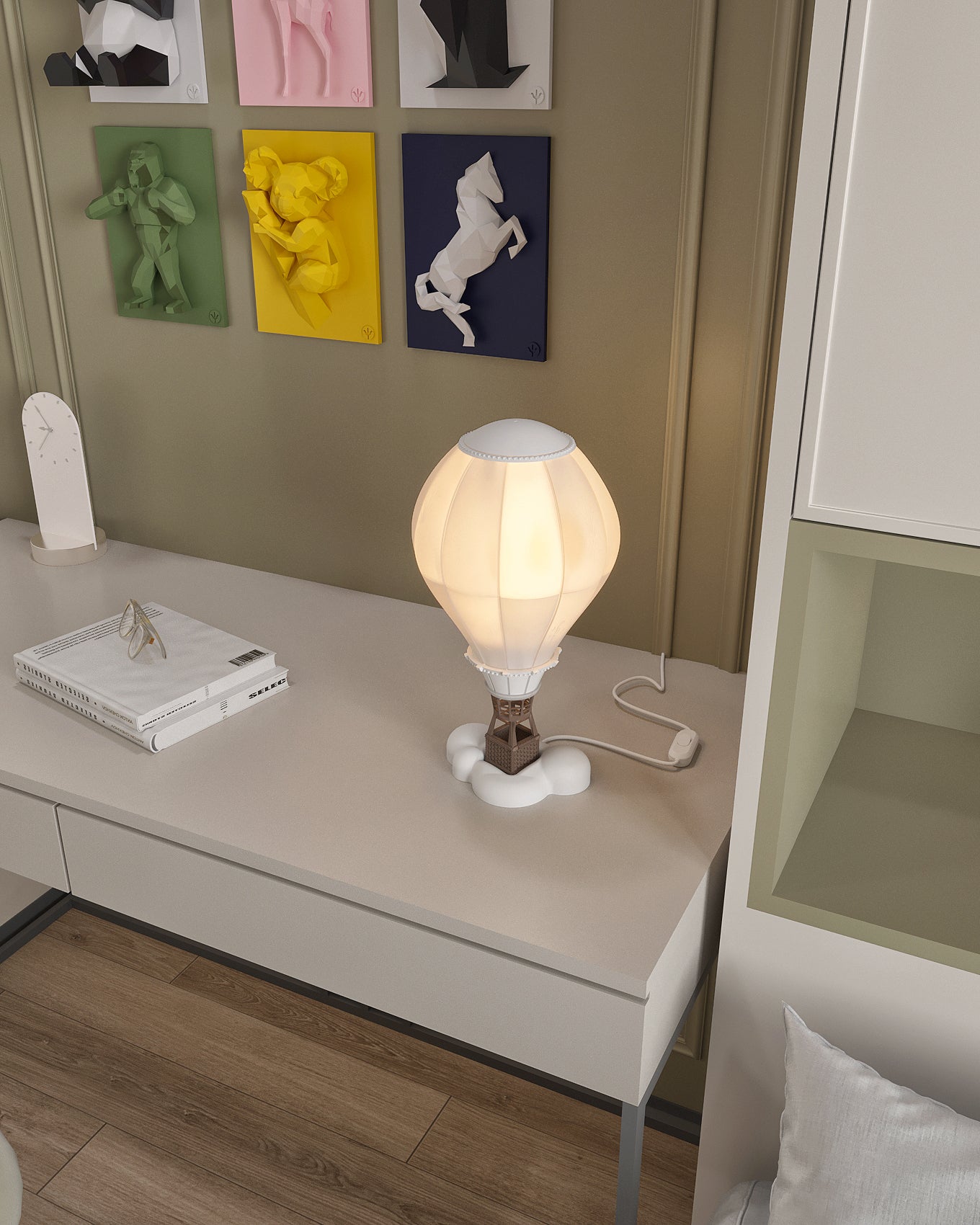 Klasik Desenli Balon Figürlü Masa Lambası | ByLamp