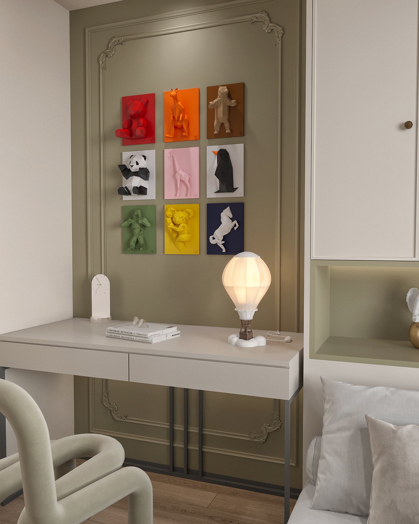 Klasik Desenli Balon Figürlü Masa Lambası | ByLamp