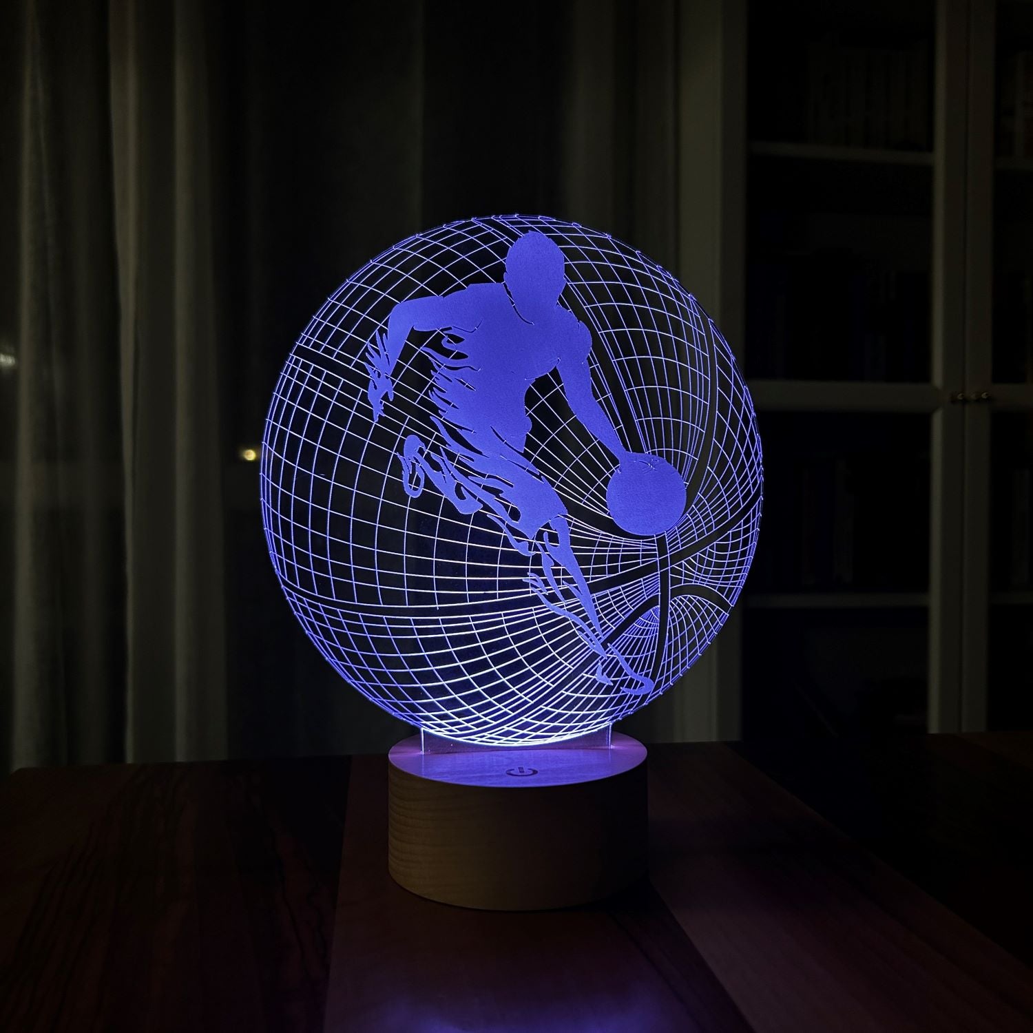 Basketbol Topu, Basketbolcu Figürlü Dekoratif Hediye Led Masa Lambası | BYLAMP