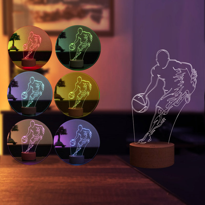 3D Basketball Player Led Table Lamp