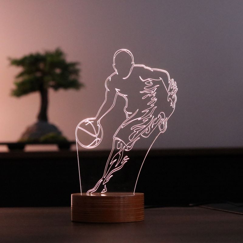 3D Basketball Player Led Table Lamp