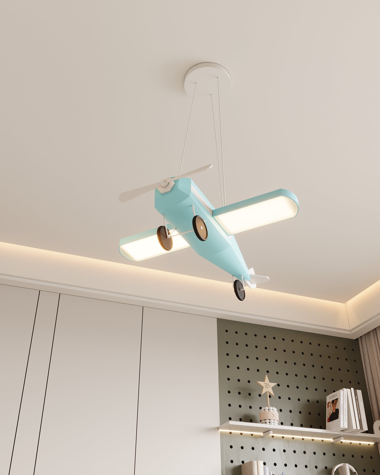 Uçak Sarkıt Lamba Çocuk Odası Aydınlatma | ByLamp