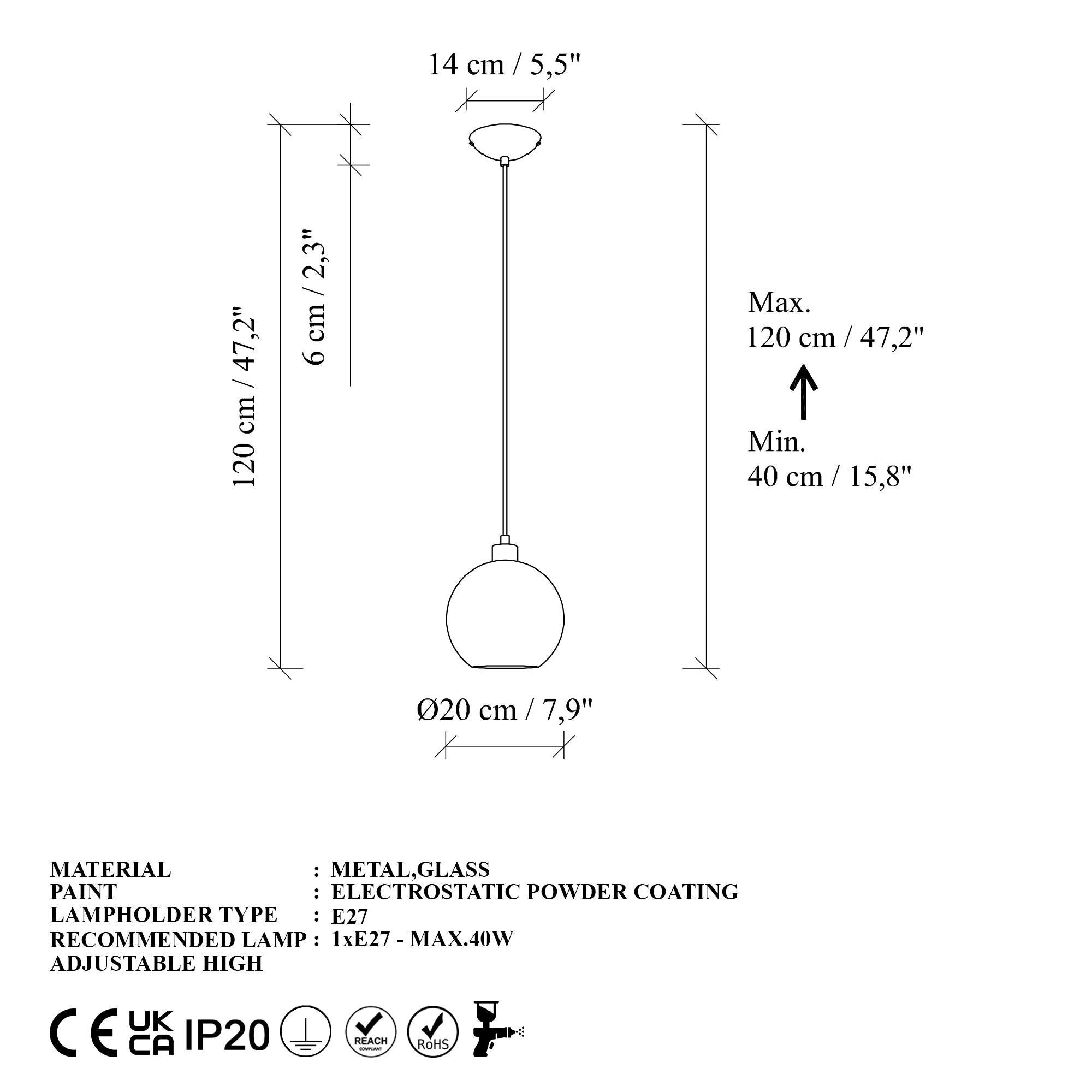 Benek 20 14315 Cam Sarkıt Aydınlatma | ByLamp