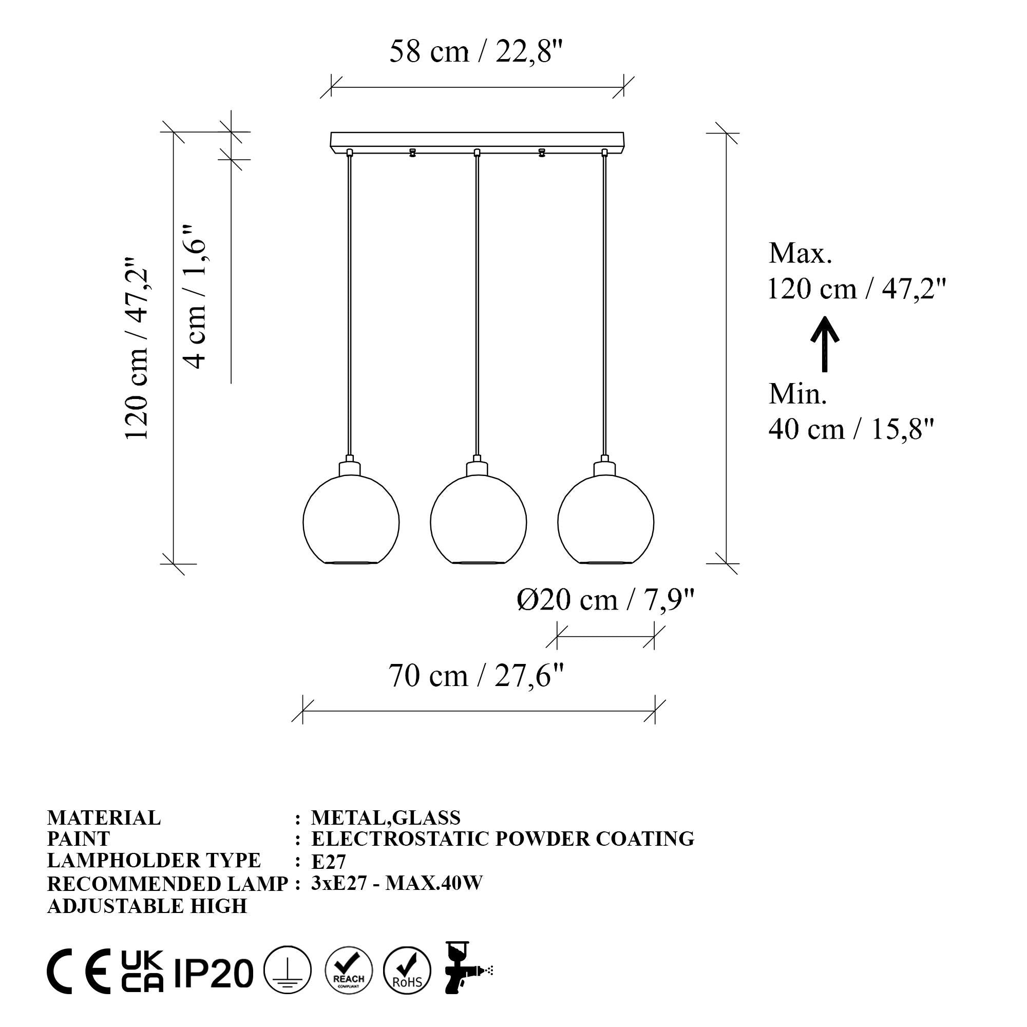 Benek 20 14351 Cam Sarkıt Aydınlatma | ByLamp