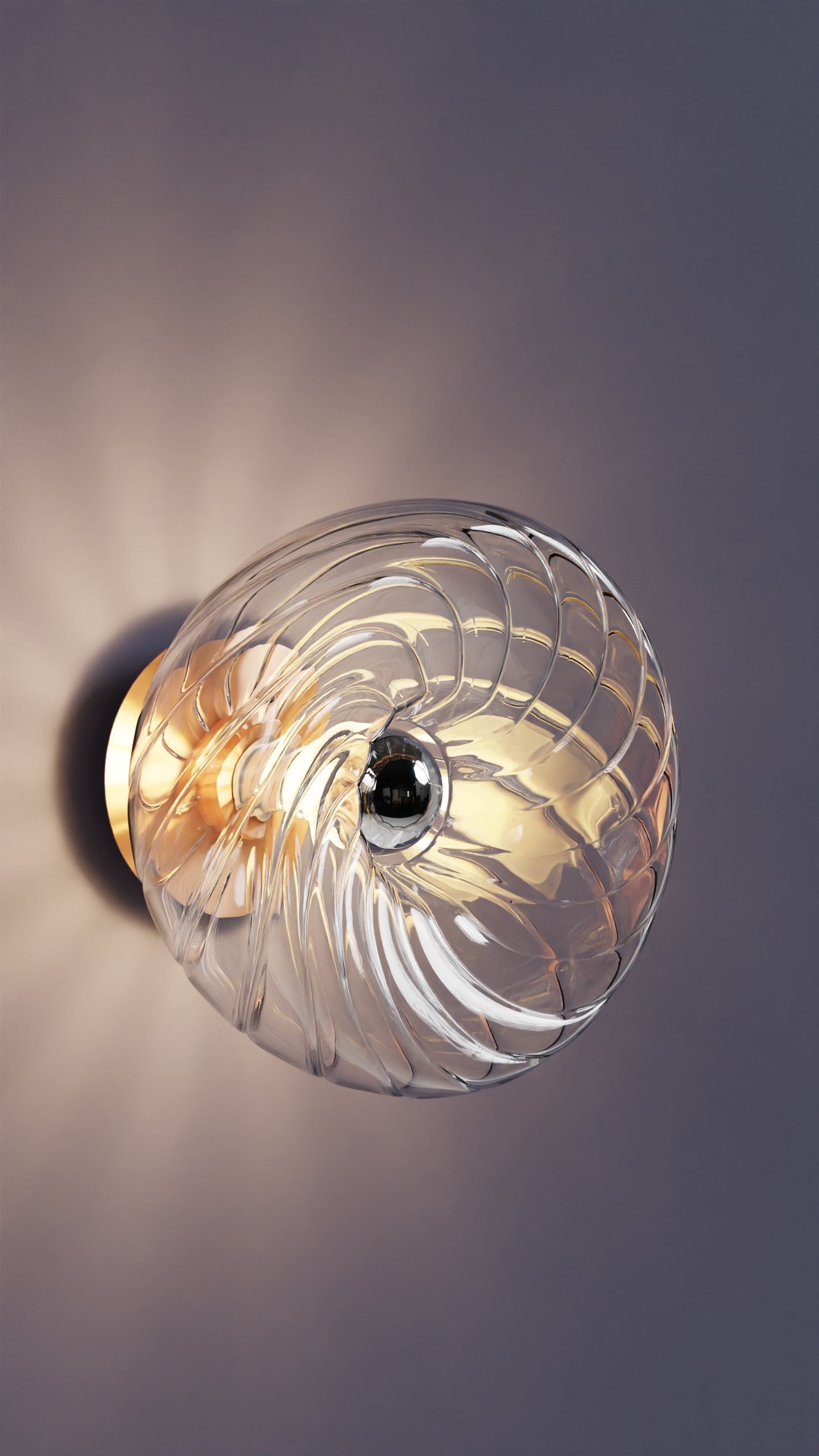 Dönence Şeffaf Cam Aplik Duvar Aydınlatma | ByLamp