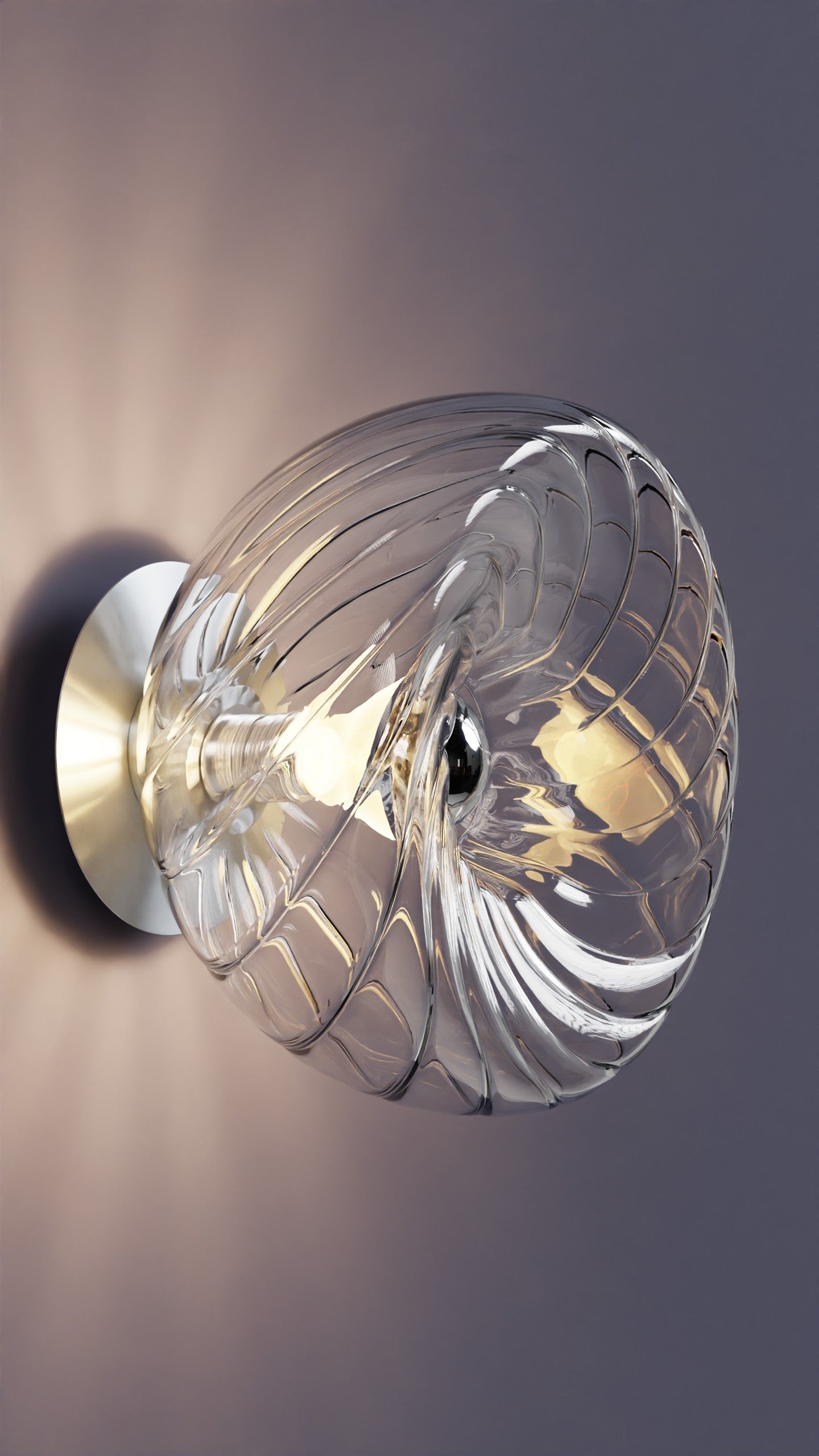 Dönence Şeffaf Cam Aplik Duvar Aydınlatma | ByLamp