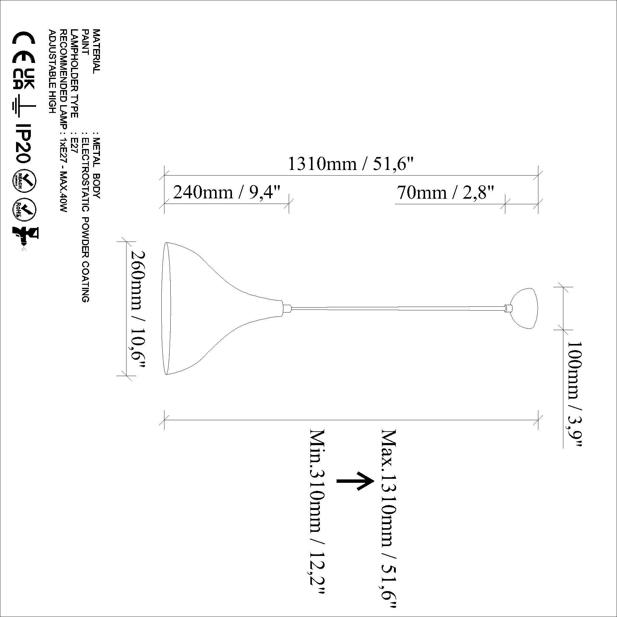 Bitlis N 1395 Turkuaz Sıvama Sarkıt Aydınlatma | ByLamp