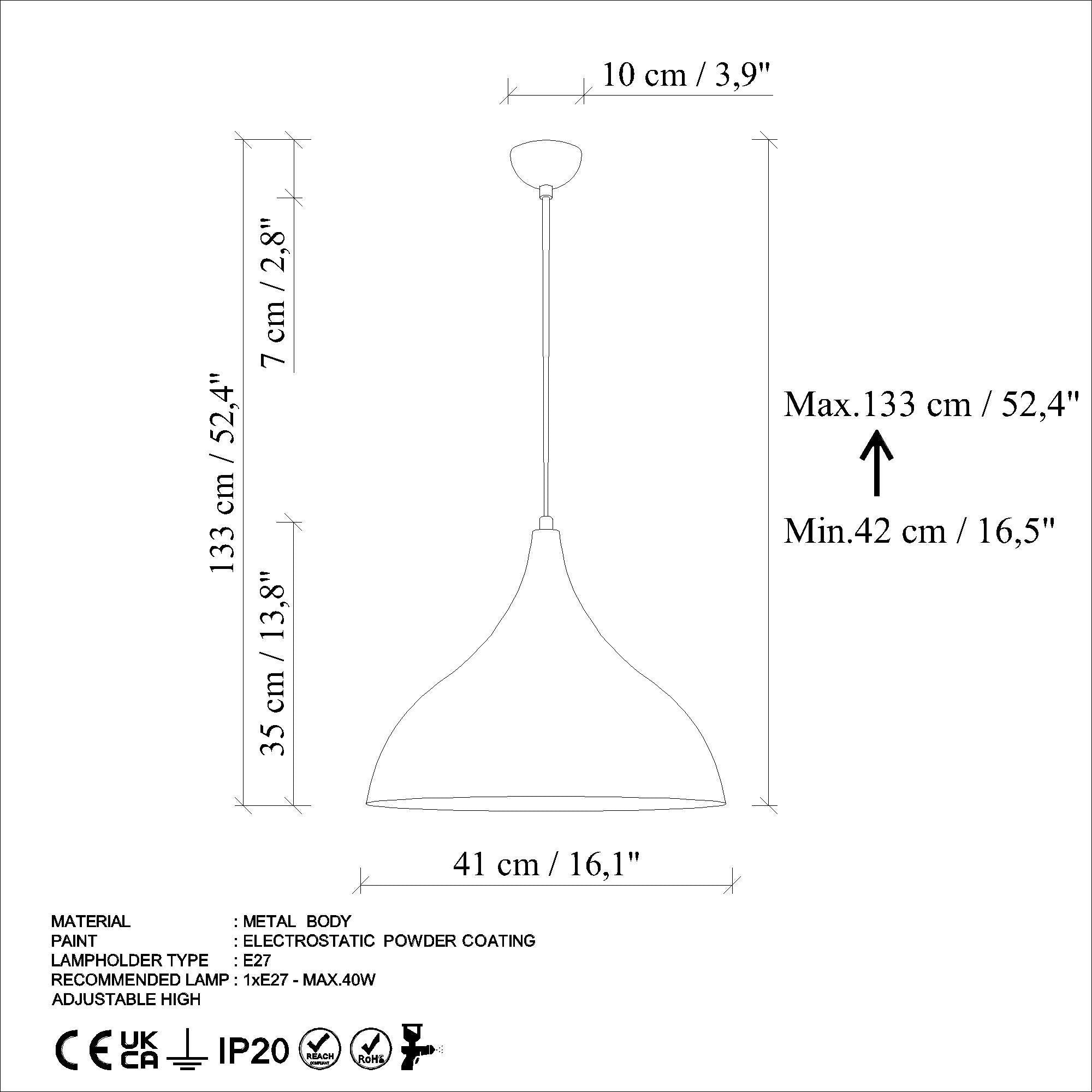 Bitlisim N 1390 Turkuaz Sıvama Sarkıt Aydınlatma | ByLamp