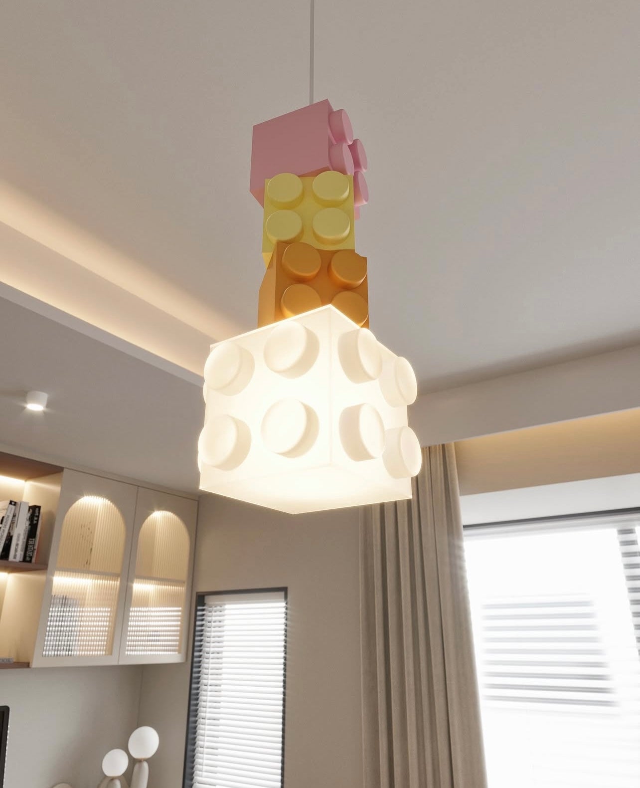 Renkli Blok Dikey Sarkıt Aydınlatma | ByLamp