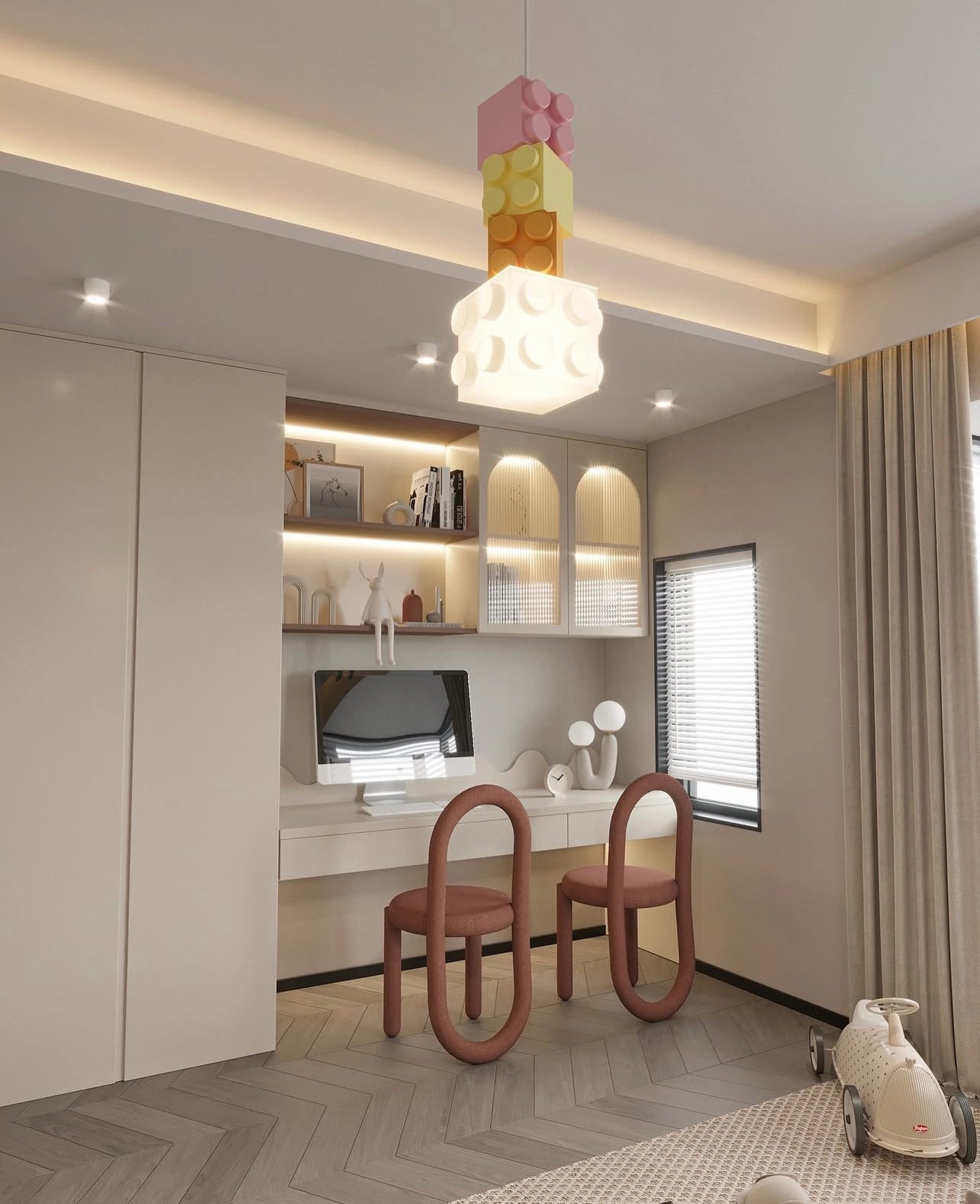 Renkli Blok Dikey Sarkıt Aydınlatma | ByLamp